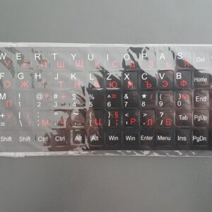 Букви за клавиатура DeTech,Кирилица и латиница, черни - Image 2