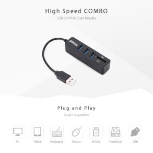 Високоскоростен Combo 5 портов USB 2.0 Hub и Card Reader - Image 1