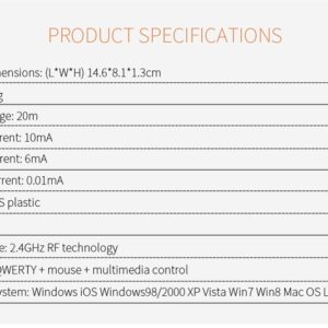 Геймърска безжична клавиатура и мишка за android, windows, ios и други устройства - Image 12