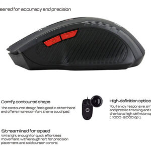 Геймърска безжична мишка с 6 бутона / 2.4GHz Wireless Gaming Optical Mouse - Image 3
