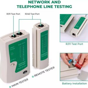 Комплект инструменти за кримпване и тестване на мрежови кабели - Image 6