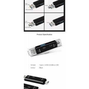 USB хъб и Card Reader Combo 5, 5 в 1, Type C, Usb, Micro Usb, Tf, SD - Image 11