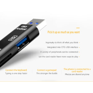 USB хъб и Card Reader Combo 5, 5 в 1, Type C, Usb, Micro Usb, Tf, SD - Image 3