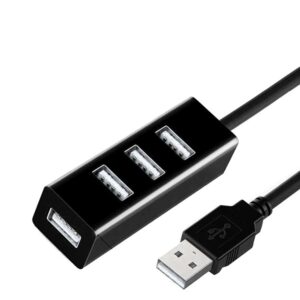 USB хъб 1TECH с 4 порта, Черен - Image 4