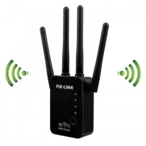 Усилвател за Wi-Fi мрежа PIX-LINK, Модел LV-WR16, 300mbps, 2 LAN Port, Повторител, Рипийтър, Ретранслатор, 4 антени, Черен - Image 2