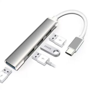 Високоскоростен USB Type C Хъб Combo 4TC, 4 USB порта, USB 3.0 - Image 2