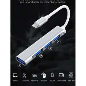 Високоскоростен USB Type C Хъб Combo 4TC, 4 USB порта, USB 3.0 - Image 12