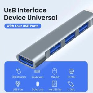 Високоскоростен USB Type C Хъб Combo 4TC, 4 USB порта, USB 3.0 - Image 8